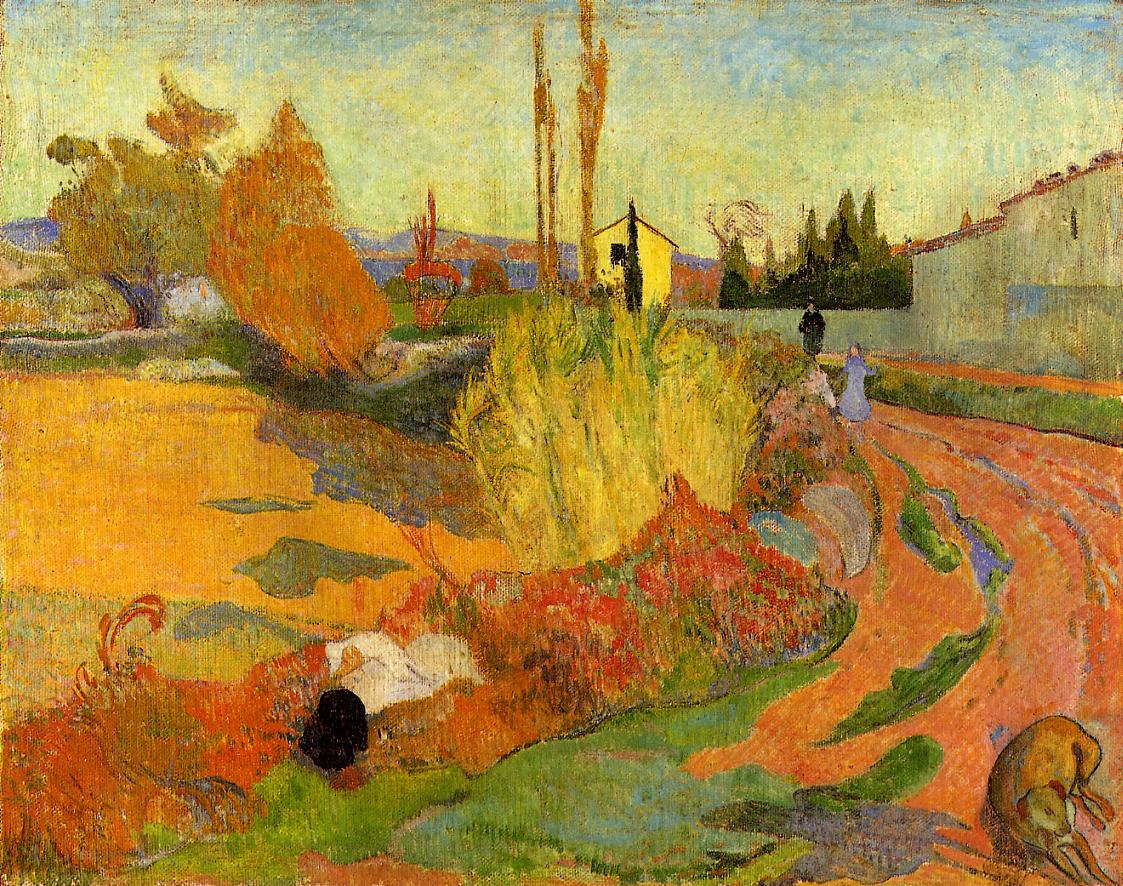 Landscape, Farmhouse in Arles - Paul Gauguin Painting